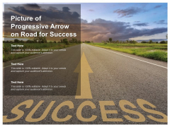 Picture Of Progressive Arrow On Road For Success Ppt PowerPoint Presentation Designs Download