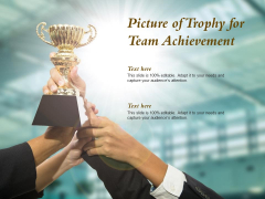 Picture Of Trophy For Team Achievement Ppt PowerPoint Presentation Gallery Vector