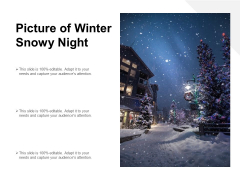 Picture Of Winter Snowy Night Ppt PowerPoint Presentation Icon Ideas Picture Of Winter Snowy Night Ppt PowerPoint Presentation Icon Ideas