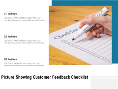 Picture Showing Customer Feedback Checklist Ppt PowerPoint Presentation Slides Themes PDF