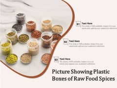 Picture Showing Plastic Boxes Of Raw Food Spices Ppt PowerPoint Presentation Professional Samples PDF Picture Showing Plastic Boxes Of Raw Food Spices Ppt PowerPoint Presentation Professional Samples PDF