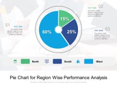 Pie Chart For Region Wise Performance Analysis Ppt PowerPoint Presentation Gallery Example PDF Pie Chart For Region Wise Performance Analysis Ppt PowerPoint Presentation Gallery Example PDF