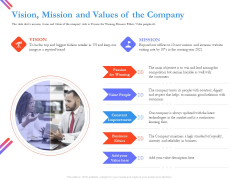 Pitch Deck For Fund Raising From Series C Funding Vision Mission And Values Of The Company Slides PDF Pitch Deck For Fund Raising From Series C Funding Vision Mission And Values Of The Company Slides PDF