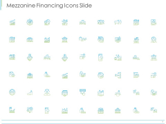 Pitch Deck For Mezzanine Financing Mezzanine Financing Icons Slide Ppt Icon Shapes PDF