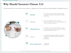 Pitch Deck For Raising Funds From Product Crowdsourcing Why Should Investors Choose Us Themes PDF Pitch Deck For Raising Funds From Product Crowdsourcing Why Should Investors Choose Us Themes PDF