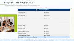 Pitch Deck To Draw External Capital From Commercial Banking Institution Companys Debt To Equity Ratio Portrait PDF Pitch Deck To Draw External Capital From Commercial Banking Institution Companys Debt To Equity Ratio Portrait PDF