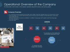Pitch Deck To Gather Funding From Initial Capital Operational Overview Of The Company Themes PDF Pitch Deck To Gather Funding From Initial Capital Operational Overview Of The Company Themes PDF