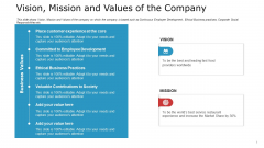 Pitch Deck To Raise Capital From Commercial Financial Institution Using Bonds Vision Mission And Values Of The Company Ideas PDF Pitch Deck To Raise Capital From Commercial Financial Institution Using Bonds Vision Mission And Values Of The Company Ideas PDF