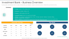 Pitchbook For IPO Deal Investment Bank Business Overview Professional PDF