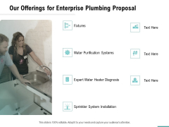 Plumbing Sanitary Works Our Offerings For Enterprise Plumbing Proposal Guidelines PDF Plumbing Sanitary Works Our Offerings For Enterprise Plumbing Proposal Guidelines PDF