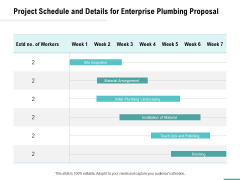 Plumbing Sanitary Works Project Schedule And Details For Enterprise Plumbing Proposal Background PDF Plumbing Sanitary Works Project Schedule And Details For Enterprise Plumbing Proposal Background PDF