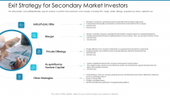 Post Initial Pubic Offering Market Pitch Deck Exit Strategy For Secondary Market Investors Clipart PDF Post Initial Pubic Offering Market Pitch Deck Exit Strategy For Secondary Market Investors Clipart PDF