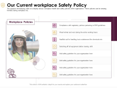 Preventive Measures Workplace Our Current Workplace Safety Policy Graphics PDF
