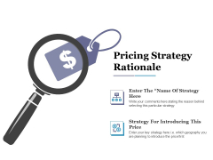 Pricing Strategy Rationale Ppt PowerPoint Presentation Styles Slide