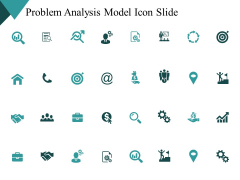 Problem Analysis Model Icon Slide Strategy Ppt PowerPoint Presentation Summary Grid