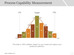 Process Capability Measurement Template 1 Ppt PowerPoint Presentation Portfolio Model