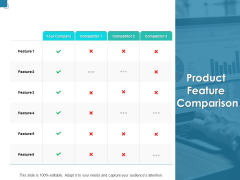 Product Feature Comparison Ppt PowerPoint Presentation Inspiration Shapes
