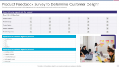 Product Feedback Survey To Determine Customer Delight Brochure PDF