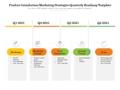 Product Introduction Marketing Strategies Quarterly Roadmap Template Structure Product Introduction Marketing Strategies Quarterly Roadmap Template Structure