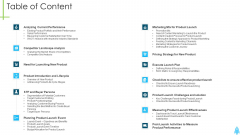 Product Kick Off Strategy Table Of Content Ppt File Files PDF Product Kick Off Strategy Table Of Content Ppt File Files PDF