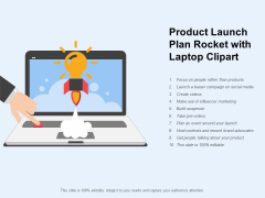 Product Launch Plan Rocket With Laptop Clipart Ppt PowerPoint Presentation Show Graphics
