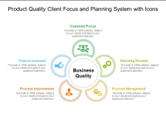 Product Quality Client Focus And Planning System With Icons Ppt PowerPoint Presentation Layouts Model PDF Product Quality Client Focus And Planning System With Icons Ppt PowerPoint Presentation Layouts Model PDF