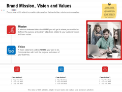 Product Relaunch And Branding Brand Mission Vision And Values Ppt Pictures Styles PDF