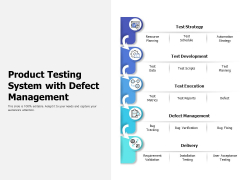 Product Testing System With Defect Management Ppt PowerPoint Presentation Inspiration Skills PDF Product Testing System With Defect Management Ppt PowerPoint Presentation Inspiration Skills PDF