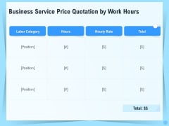 Professional Quotation Estimation Solutions Business Service Price Quotation By Work Hours Background PDF Professional Quotation Estimation Solutions Business Service Price Quotation By Work Hours Background PDF