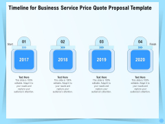 Professional Quotation Estimation Solutions Timeline For Business Service Price Quote Proposal Demonstration PDF Professional Quotation Estimation Solutions Timeline For Business Service Price Quote Proposal Demonstration PDF