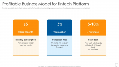 Profitable Business Model For Fintech Platform Ppt Professional Skills PDF