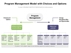 Program Management Model With Choices And Options Ppt PowerPoint Presentation Outline Slideshow PDF
