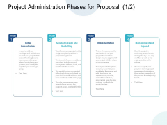 Project Administration Phases For Proposal Initial Ppt PowerPoint Presentation Model Graphics Template
