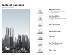 Project Capitalization Proposal Table Of Contents Ppt File Design Ideas PDF Project Capitalization Proposal Table Of Contents Ppt File Design Ideas PDF