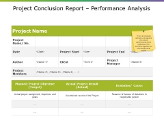 Project Conclusion Report Performance Analysis Ppt PowerPoint Presentation Slides Example Project Conclusion Report Performance Analysis Ppt PowerPoint Presentation Slides Example