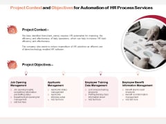 Project Context And Objectives For Automation Of HR Process Services Ppt PowerPoint Presentation Pictures Microsoft PDF Project Context And Objectives For Automation Of HR Process Services Ppt PowerPoint Presentation Pictures Microsoft PDF