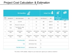 Project Cost Calculation And Estimation Ppt PowerPoint Presentation Infographics Structure Project Cost Calculation And Estimation Ppt PowerPoint Presentation Infographics Structure