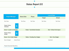 Project Deliverables Outline Status Report Schedule Ppt Pictures Layout Ideas PDF