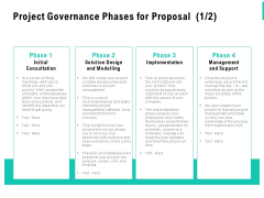 Project Governance Phases For Proposal Support Ppt PowerPoint Presentation Outline Layout Ideas