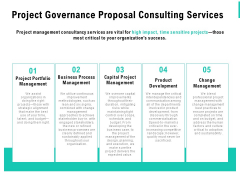 Project Governance Proposal Consulting Services Ppt PowerPoint Presentation File Graphics Tutorials