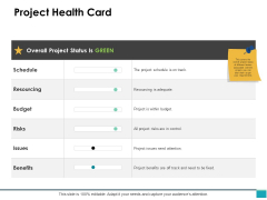 Project Health Card Ppt PowerPoint Presentation Clipart