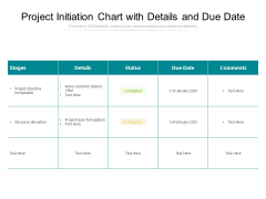 Project Initiation Chart With Details And Due Date Ppt PowerPoint Presentation Portfolio Master Slide PDF Project Initiation Chart With Details And Due Date Ppt PowerPoint Presentation Portfolio Master Slide PDF