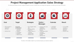 Project Management Application Sales Strategy Infographics PDF Project Management Application Sales Strategy Infographics PDF