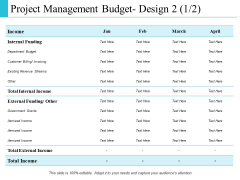 Project Management Budget Design Business Ppt PowerPoint Presentation Ideas Slide Download Project Management Budget Design Business Ppt PowerPoint Presentation Ideas Slide Download