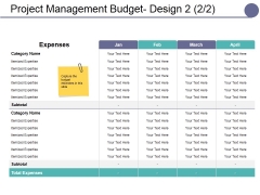 Project Management Budget Design Template Ppt PowerPoint Presentation Gallery Design Inspiration Project Management Budget Design Template Ppt PowerPoint Presentation Gallery Design Inspiration
