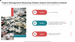 Project Management Measuring Problem Impact And Solutions Analysis Summary PDF