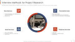Project Management Modelling Techniques IT Interview Methods For Project Research Sample PDF