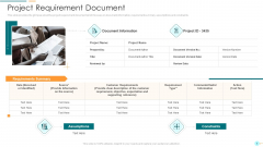 Project Management Professional Documentation Requirements IT Project Requirement Document Mockup PDF