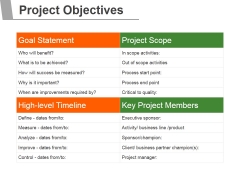 Project Objectives Template 3 Ppt PowerPoint Presentation Tips