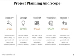 Project Planning And Scope Ppt PowerPoint Presentation Professional Background Images